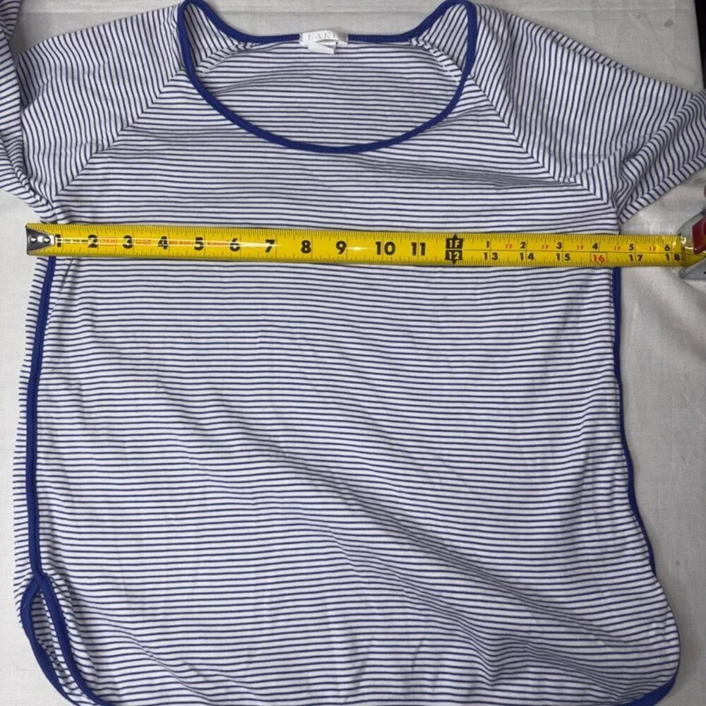 LAKE Pajamas XXS SHIRT ONLY Blue White Stripe 100% Pima Cotton